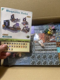 Магнитный конструктор minecraft Magnetic Cube 128 деталей кубики конструкторы для взрослых и детей майнкрафт инструментальный цех