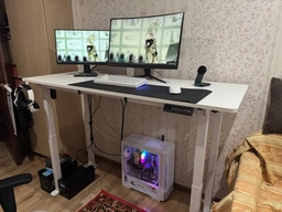 Стіл з електро-регулюванням висоти Двомоторний White Flexi Desk 160x65 см 27897