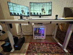 Стіл з електро-регулюванням висоти Двомоторний White Flexi Desk 160x65 см 27897 фото від покупців 2