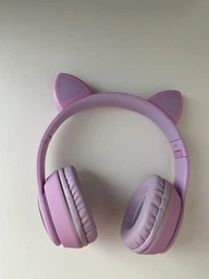 Беспроводные наушники детские ATD CAT EAR L400 с кошачьими ушками LED подсветкой Bluetooth 5.0 microUSB встроенным микрофоном радио Black фото от покупателей 14