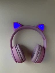 Беспроводные наушники детские ATD CAT EAR L400 с кошачьими ушками LED подсветкой Bluetooth 5.0 microUSB встроенным микрофоном радио Black фото от покупателей 13