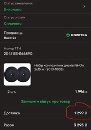 Набір дисків композитних Fit-On 2х15кг фото від покупців 1