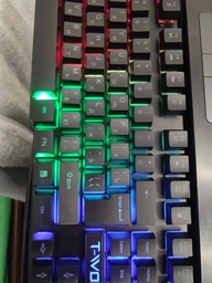 Игровой набор 2в1 TWolf TF200 (UA/ENG раскладка/RGB подсветка) Комплект клавиатура и мышь Black