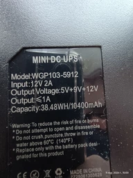 ИБП для роутера Mini UPS WGP 103 10400mAh, 38W, оптики, терминала, видеокамеры, 5V/9V/12V Чорний