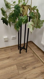 Подставка под вазон 90 см из натурального дерева черного цвета WoodDecor фото от покупателей 1
