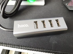 USB-хаб адаптер Hoco HB1 Line Machine Tarnish (5 Вт, 0.8 м, 4 USB) - Темно Серый фото от покупателей 2