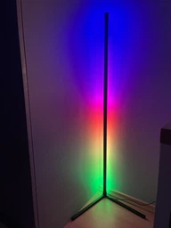 Торшер неоновая лампа Lamp Led Rgb 120 см от Usb напольный угловой светильник, ночник, с пульт управления (черная) фото от покупателей 8