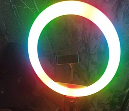 Кольцевая светодиодная LED лампа RGB MJ33 со штативом 2 метра и блютуз пультом для селфи блогеров визажистов салонов профессиональной фотосессий съемки тик тока набор блогера лед кольцо мультиколор разноцветное 33 см фото от покупателей 4