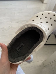 Женские сабо с мехом CROCS Classic Lined Clog 37 Голубой 203591