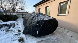 Защитный водонепроницаемый автомобильный тент чехол накидка на автомобиль JoyPoint Black L 480×175×150 см автотент универсальный на машину авто тенты чехлы защитные от снега дождя солнца зимний летний всесезонный для кроссовера внедорожника фото от покупателей 6