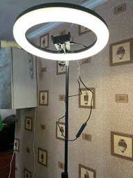 Светодиодная лампа RZTK кольцевая Light Ring 30 USB + штатив 2.1 м фото от покупателей 15