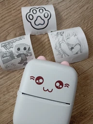 Портативний міні принтер термопринтер Mini printer Pink +2 вида паперу ( звичайний, самоклеючий,кольоровий) фото від покупців 19