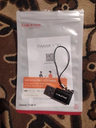 Перехідник Cabletime USB3.0 A Male - USB Type C Female OTG (CP77G)