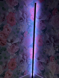 Торшер неоновая лампа Lamp Led Rgb 120 см от Usb напольный угловой светильник, ночник, с пульт управления (черная) фото от покупателей 7