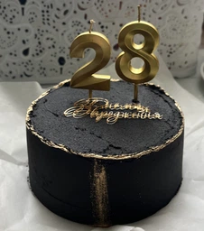 Свечи - цифры в торт "8", высота - 5 см, цвет - пудра металлик фото від покупців 1