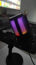 Мікрофон для комп'ютера ігровий студійний конденсаторний професійнийдля ПК з поп фільтром для стрімів запису подкастів вокалу з підсвіткою RGB фото від покупців 3