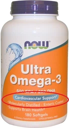 Жирные кислоты Now Foods Ultra Omega-3 180 капсул фото от покупателей 2