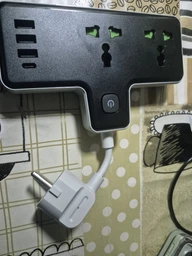 Мережевий зарядний пристрій подовжувач Hoco AC11A 3 USB/ Type-C 2 розетки чорне