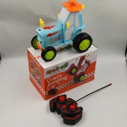 Весёлый Трактор на Радиоуправлении Crazy Jumping Car /На пульте управления /Танцующий Синий Трактор