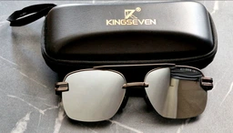 Поляризаційні сонцезахисні окуляри для чоловіків і жінок KINGSEVEN N7666 Gun Silver фото від покупців 1