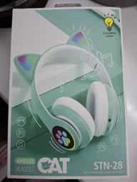 Бездротові навушники з котячими вушками CAT EAR Bluetooth 5.0 + EDR дитячі навушники, ігрові з блютуз гарнітурою і LED підсвічуванням, рожеві VIV-23M