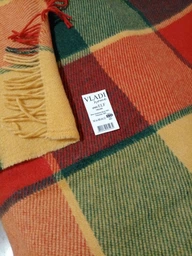 Плед шерстяной Vladi Эльф 140х200 желто-красно-зеленый