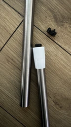 Карниз для ванной узкий 70-120 см хромированный