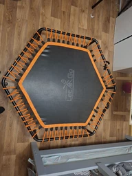 Фитнес батут с ручкой, 50" (127 см) Let'sGo, черный/оранжевый цвет (LG71550)