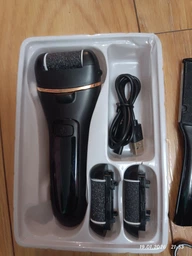 Электрическая роликовая пилка пемза для ног и пяток аккумуляторная Electric Callus Remover с LCD дисплеем и функцией самоочистки + большой комплект по уходу за ногами фото от покупателей 5