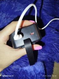 Повербанк умб 20000 mah зі швидкою зарядкою 22.5w fast charging pd та вбудованими 2 кабелями usb type c lightning Torima power delivery bank TRM-1025 для телефону смартфона айпада powerbank зовнішній акумулятор повербанки великої ємності чорний фото від покупців 2