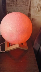 Ночник 3D аккумуляторная Луна Светильник 5 режимов 5 цветов 3D Moon Touch USB фото от покупателей 16