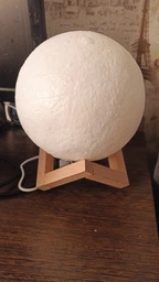 Ночник 3D аккумуляторная Луна Светильник 5 режимов 5 цветов 3D Moon Touch USB фото от покупателей 15