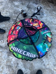 Тюбінг надувні санки ватрушка Minecraft (Майнкрафт) 100 см Take&Ride з камерою.(TR Майнкрафт 100) фото от покупателей 3