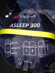 Спальник Terra Incognita Asleep 300 L лівий Зелений (TI-02159)