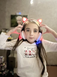 Беспроводные наушники с кошачьими ушками CAT EAR Bluetooth 5.0 + EDR детские наушники, игровые с блютуз гарнитурой и LED подсветкой, розовые VIV-23M фото от покупателей 18