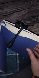 Компактная Mini Лампа для чтения книг Светильник настольный Перезаряжаемый на аккумуляторе Теплый Холодный Смешанный свет Гибкая Clip ножка прищепка Type-C зарядка Black фото от покупателей 8