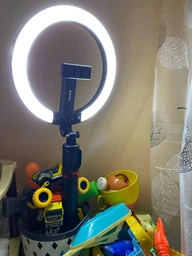 Комплект блогера беспроводной RZTK Aura Light Pro (кольцевая RGB led лампа 26 см 12 В / аккумулятор 1200 мАч / штатив 2.3 м Alum / пульт/ USB Type-C) фото от покупателей 13