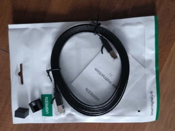 Патч-корд Ugreen NW101 Cat 6 U/UTP Pure Copper Ethernet Flat Cable 1 м Black (50184)