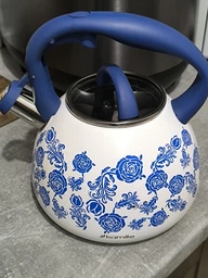Чайник индукционный Kamille Blue Rose 2.7л из нержавеющей стали со свистком (KM-0870) фото от покупателей 1