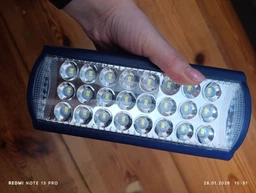 Переносний акумуляторний світлодіодний ліхтар Almina LED 220V світильник з функцією Power Bank Червоний фото від покупців 1