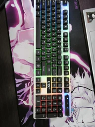 Клавиатура проводная игровая RIAS TLK 87 с RGB подсветкой USB Black (3_05774) фото от покупателей 2