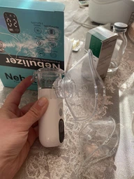 Ингалятор небулайзер Nebulizer Mesh Atomizer для детей и взрослых для дыхательной терапии портативный от сухого кашля насморка боли в горле для астматиков фото от покупателей 13
