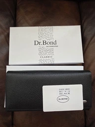 Большой женский кошелек Classic с магнитным замком из натуральной кожи DR. BOND W1-V-2 черный