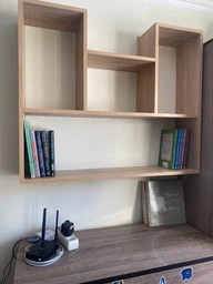 Полиця навісна 90х75х20, книжкова поличка настінна, для книг, документів Сонома фото від покупців 1