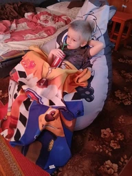 Крісло Мішок Груша з Дитячим Принтом Єнот Студія Комфорту Стандарт+ Сірий фото від покупців 1