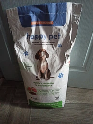 Сухой корм для собак средних пород Happy Pet на основе 3-х видов мяса 3 кг фото от покупателей 1