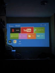 Смарт проектор SMART 4K Projector Ultra HD до 130 дюймів, міні, портативний,HDMI-сумісний, повна підтримка Android та iOS , Bluetooth 5.0, Wi-Fi 6, мультимедійний домашній кінотеатр, чорний