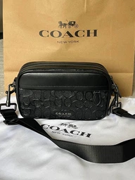 Сумка кросс-боди через плечо мужская из натуральной кожи Coach Graham Crossbody BG-COA-10 Коричневая (195031244544) фото от покупателей 3