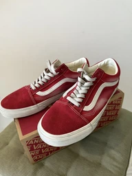 Женские кеды кожаные низкие Vans VN000CR5CJH1 36 (4.5US) 22.5 см Красные (197063295624)