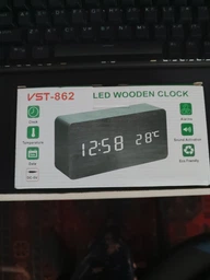 Часы сетевые VST-862-6 корпус черный от USB фото от покупателей 2
